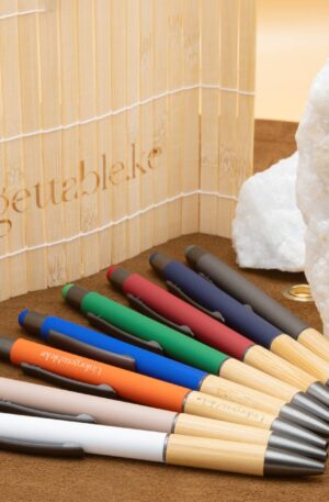Metallic Pen Bamboo Click Type with Stylus